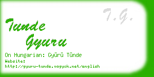 tunde gyuru business card