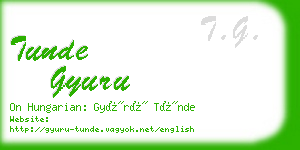 tunde gyuru business card